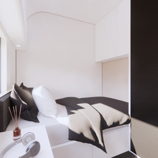 C2- Dark Interior Bedroom