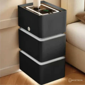 Nestron mobile nightstand black
