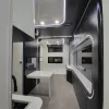 Nestron Cube Two X kitchen rendering with built-in cabinetry, appliances, and a compact countertop