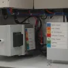 Close-up of the Nestron Legend Two electrical power box and wiring components